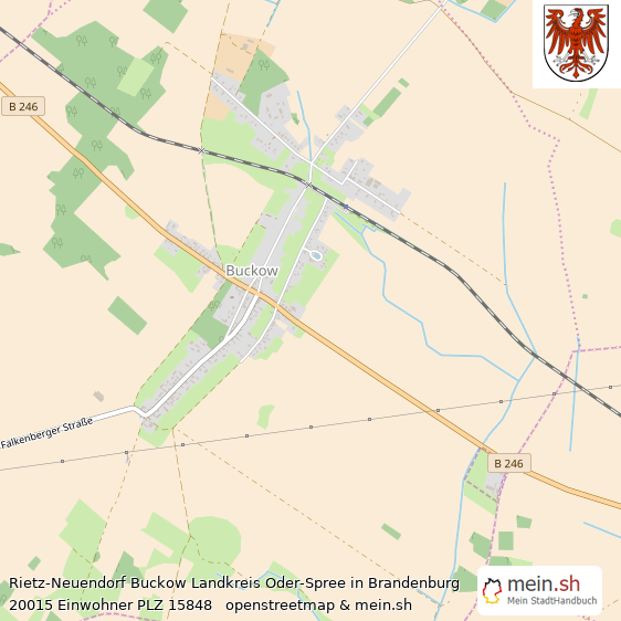 Rietz-Neuendorf Buckow  Lageplan